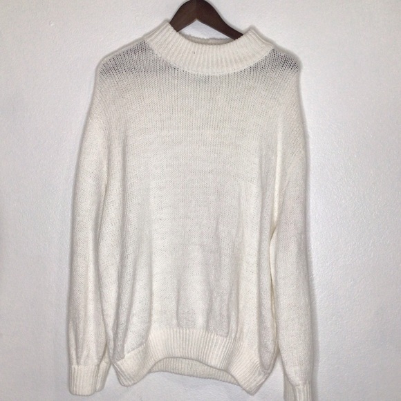 Aerie NWT White Mock Neck Pullover Sweater - Picture 4 of 11